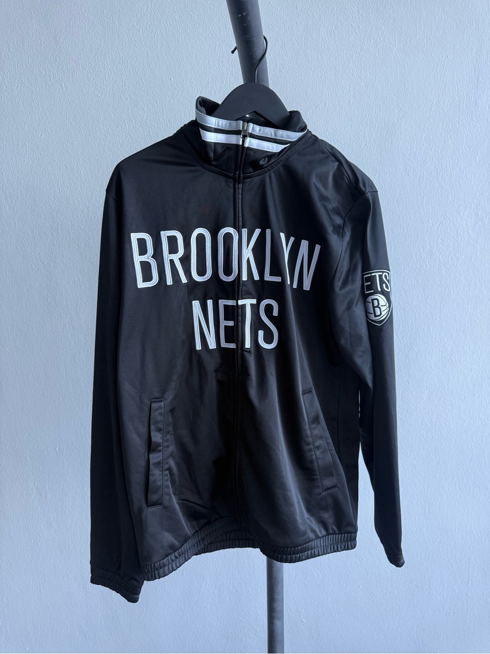 NBA Brooklyn Nets Black Full-Zip Track Jacket